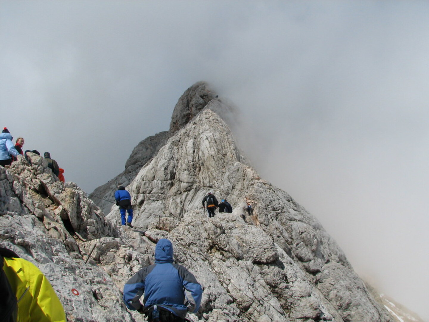 Hikers on Triglav Trail